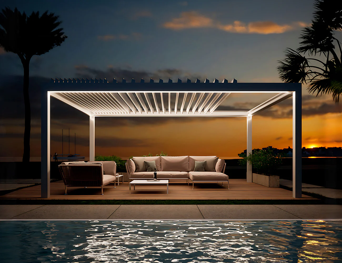 louvered pergola